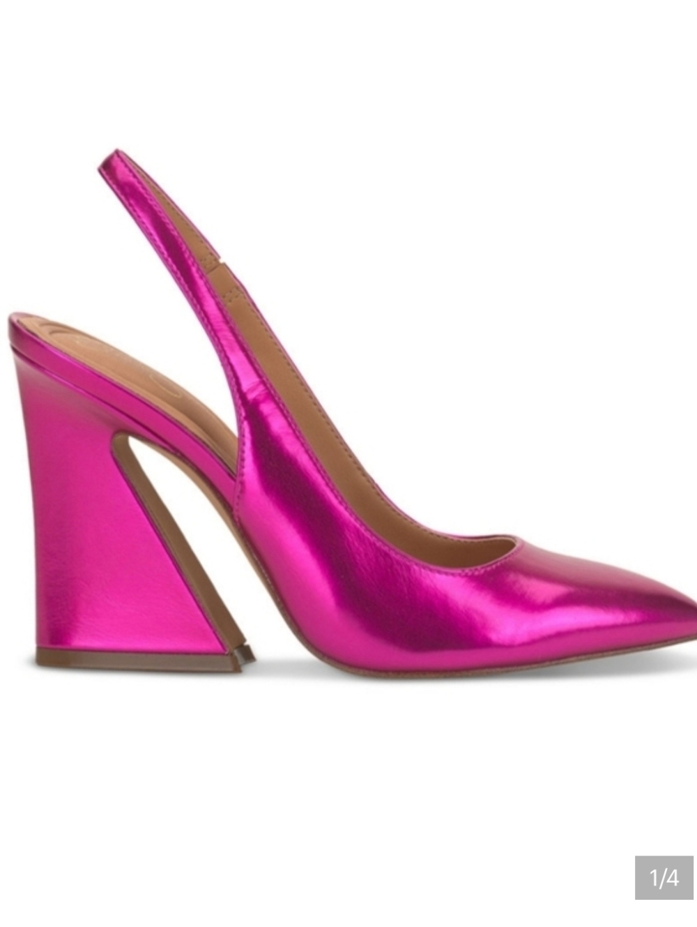 JESSICA SIMPSON Jiles Fuschia Metallic Slingback Pumps Size 7.5 NIB